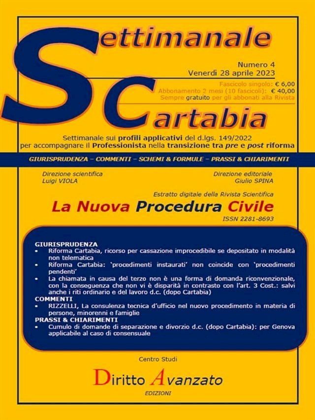  SETTIMANALE CARTABIA n. 4 - Venerdì 28.4.2023(Kobo/電子書)