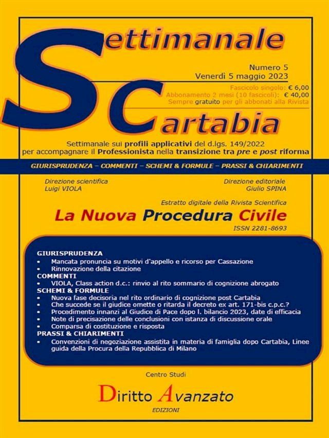  SETTIMANALE CARTABIA n. 5 - Venerdì 5.5.2023(Kobo/電子書)