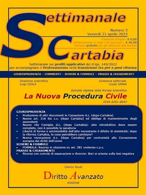 SETTIMANALE CARTABIA n. 3 - Venerdì 21.4.2023(Kobo/電子書)