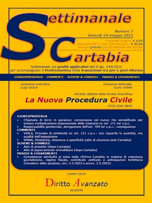  SETTIMANALE CARTABIA n. 7 - Venerdì 19.5.2023(Kobo/電子書)