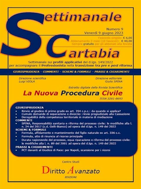 SETTIMANALE CARTABIA n. 9 - Venerdì 9.6.2023(Kobo/電子書)