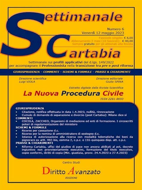 SETTIMANALE CARTABIA n. 6 - Venerdì 12.5.2023(Kobo/電子書)