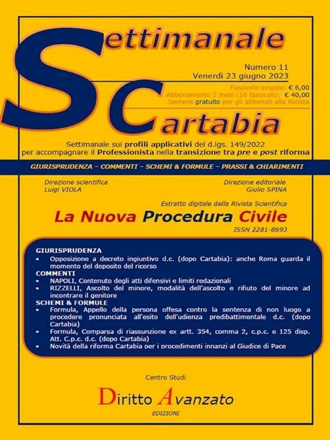 SETTIMANALE CARTABIA n. 11 - Venerdì 23.6.2023(Kobo/電子書)