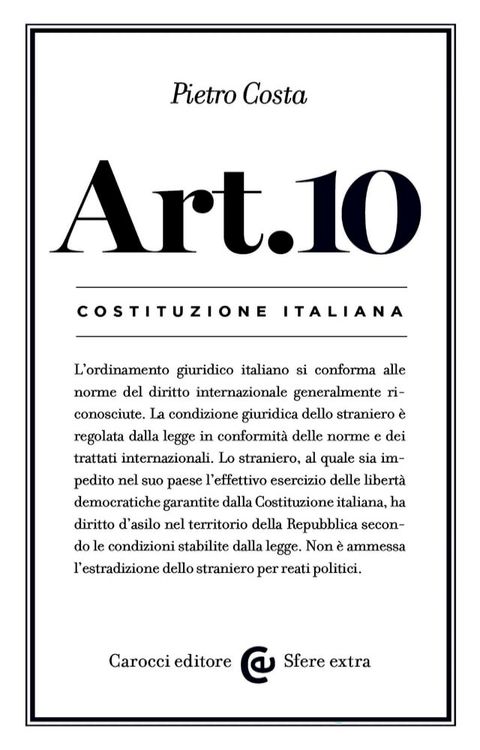 Costituzione italiana: articolo 10(Kobo/電子書)