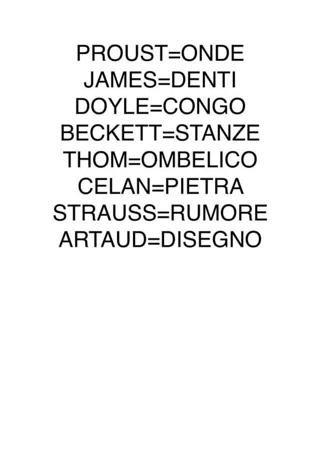  Proust=onde james=denti doyle=congo beckett=stanze thom=ombelico celan=pietra strauss=rumore artaud=disegno(Kobo/電子書)