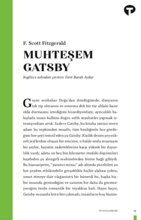 Muhteşem Gatsby(Kobo/電子書)