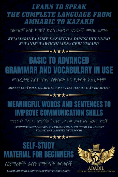 LEARN TO SPEAK THE COMPLETE LANGUAGE FROM AMHARIC TO KAZAKH