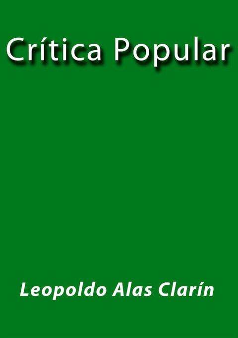 Cr&iacute;tica popular(Kobo/電子書)