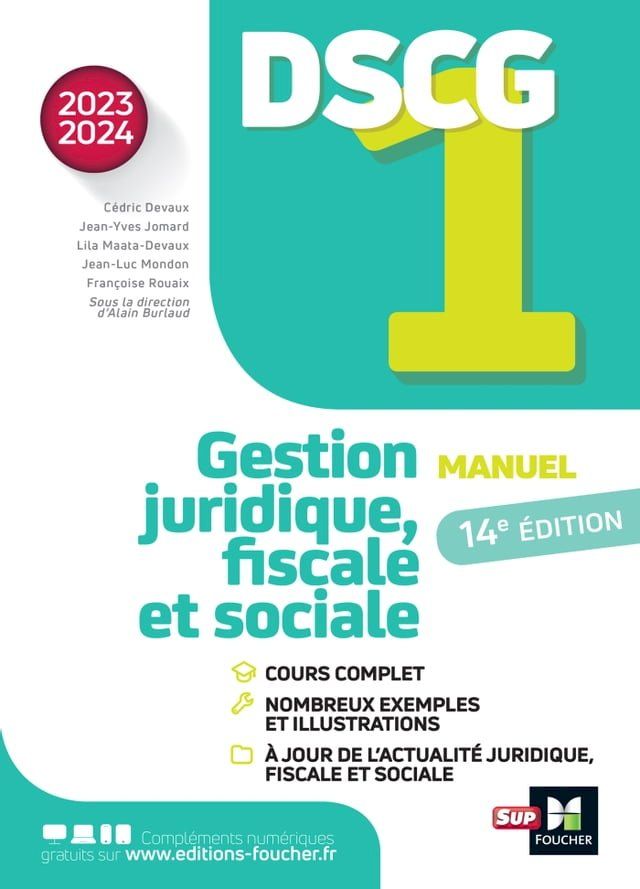  DSCG 1 - Gestion juridique, fiscale et sociale - Manuel et applications - Mill&eacute;sime 2023-2024(Kobo/電子書)