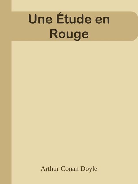 Une Étude en Rouge(Kobo/電子書)