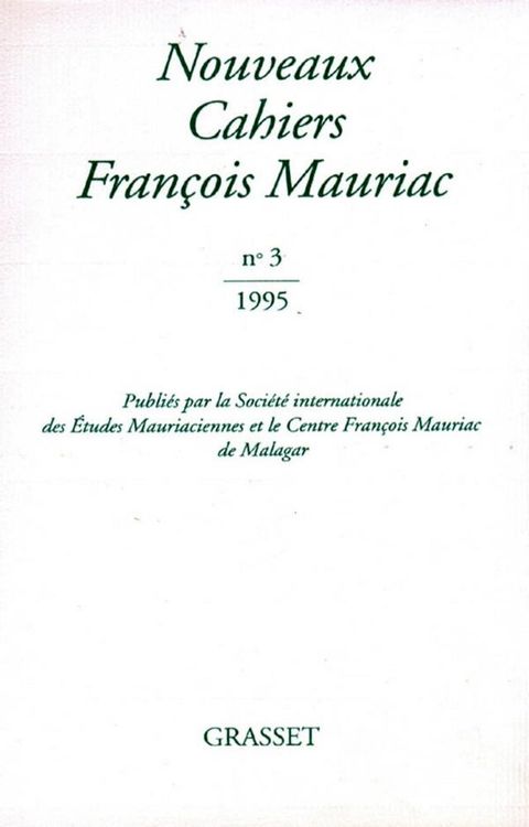 Nouveaux cahiers François Mauriac n°03(Kobo/電子書)