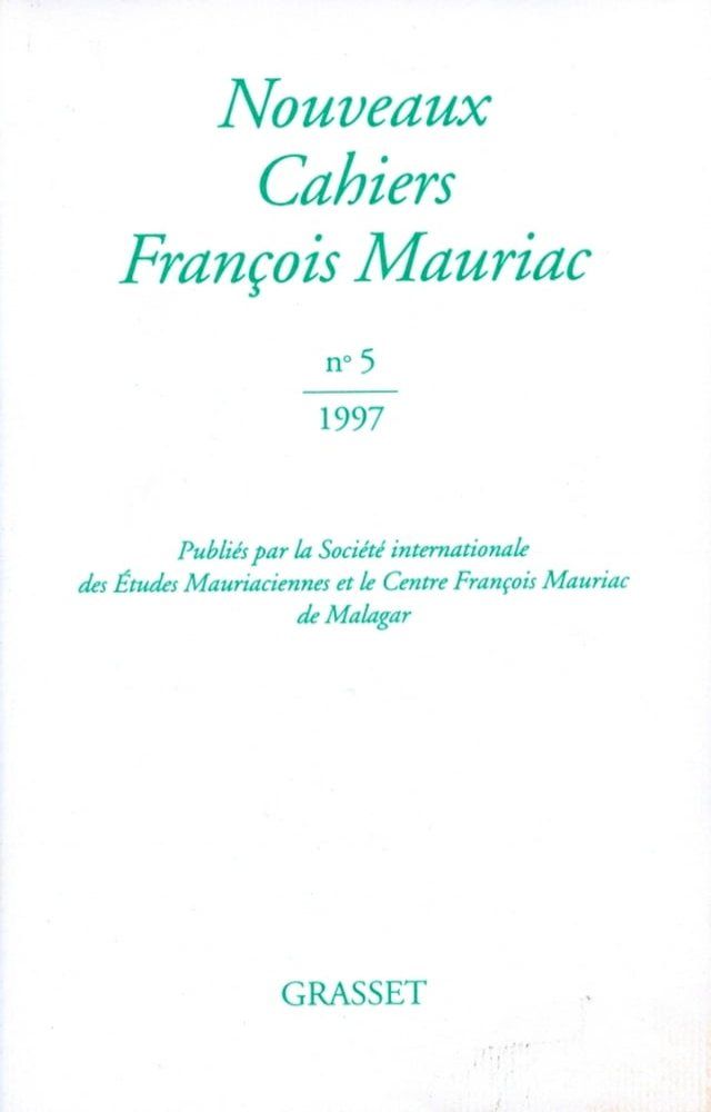  Nouveaux cahiers Francois Mauriac n°05(Kobo/電子書)