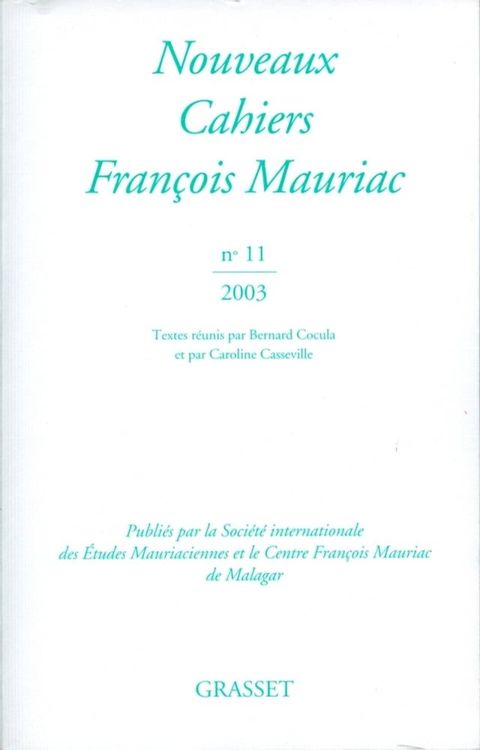 Nouveaux Cahiers Francois Mauriac n°11(Kobo/電子書)