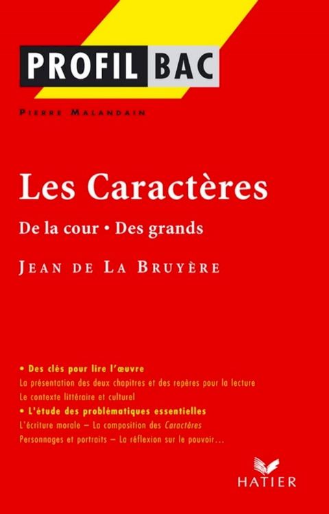 Profil - La Bruyère (Jean de) : Les Caractères (De la cour - Des grands)(Kobo/電子書)