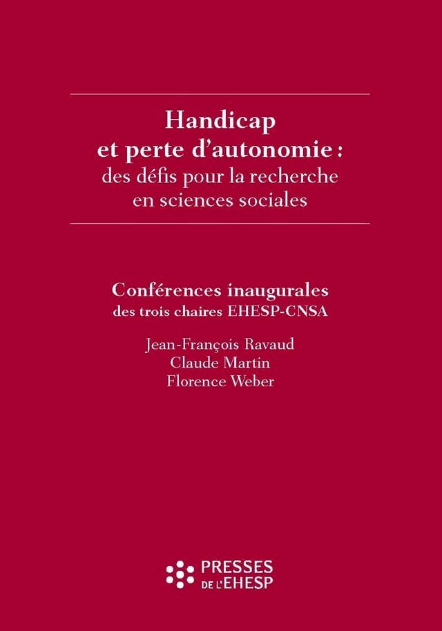  Handicap et perte d’autonomie : des d&eacute;fis pour la recherche en sciences sociales(Kobo/電子書)