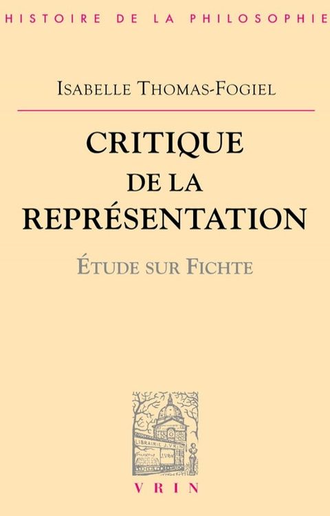 Critique de la représentation(Kobo/電子書)