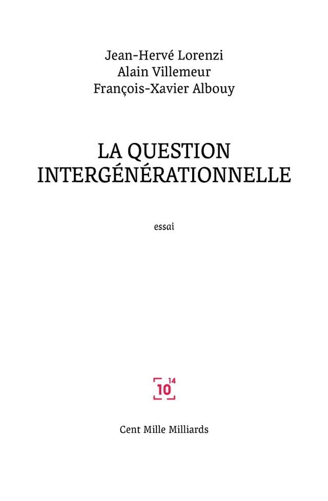  La question interg&eacute;n&eacute;rationnelle(Kobo/電子書)