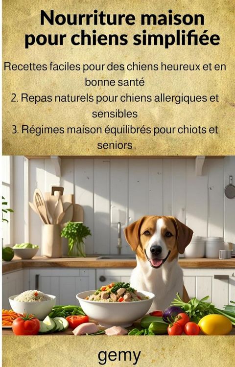 Livre de recettes complet pour chiens faits maison : des recettes pour des chiens en meilleu...