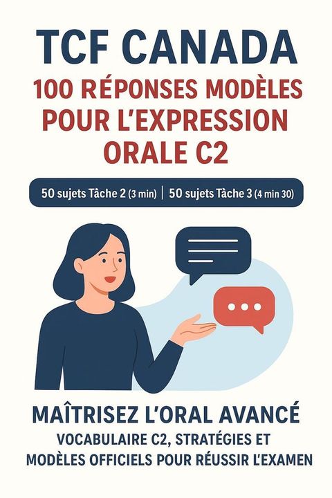 TCF Canada – 100 Réponses Modèles pour l’Expression Orale C2 : 50 sujets T...