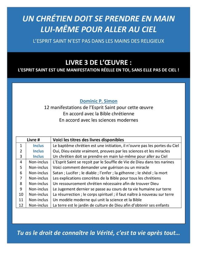  UN CHRÉTIEN DOIT SE PRENDRE EN MAIN LUI-MÊME POUR ALLER AU CIEL(Kobo/電子書)