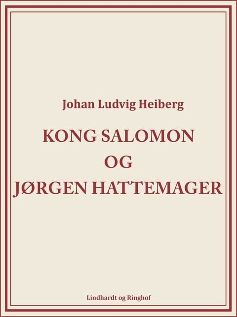 Kong Salomon og Jørgen Hattemager(Kobo/電子書)