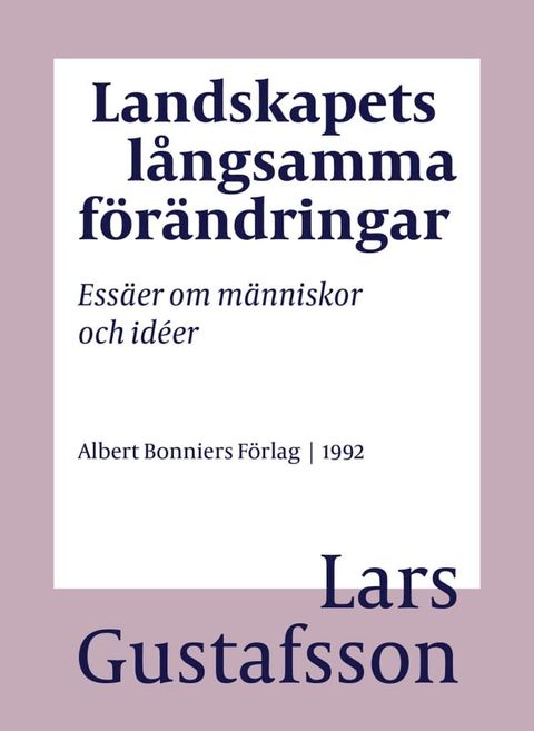 Landskapets l&aring;ngsamma f&ouml;r&auml;ndringar : ess&auml;er om m&auml;nniskor och id&eacute;er(Kobo/電子書)