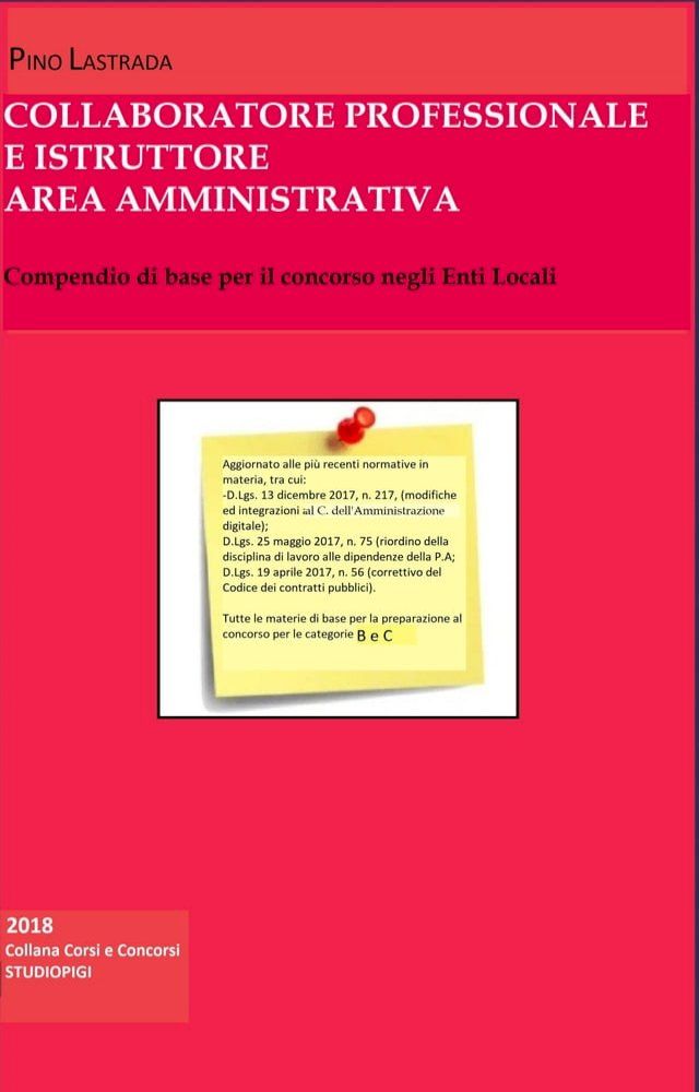  COLLABORATORE PROFESSIONALE e ISTRUTTORE Area Amministrativa(Kobo/電子書)