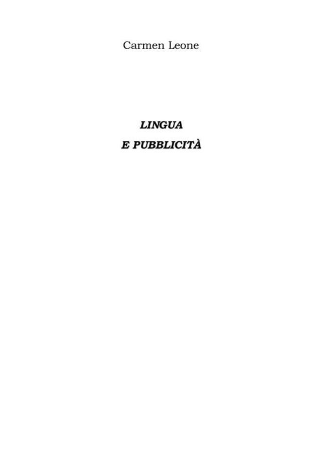  Lingua e pubblicità(Kobo/電子書)