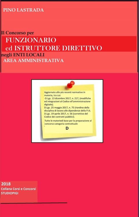 Il concorso per FUNZIONARIO e ISTRUTTORE DIRETTIVO negli ENTI LOCALI Area Amministrativa(Kobo/電子書)