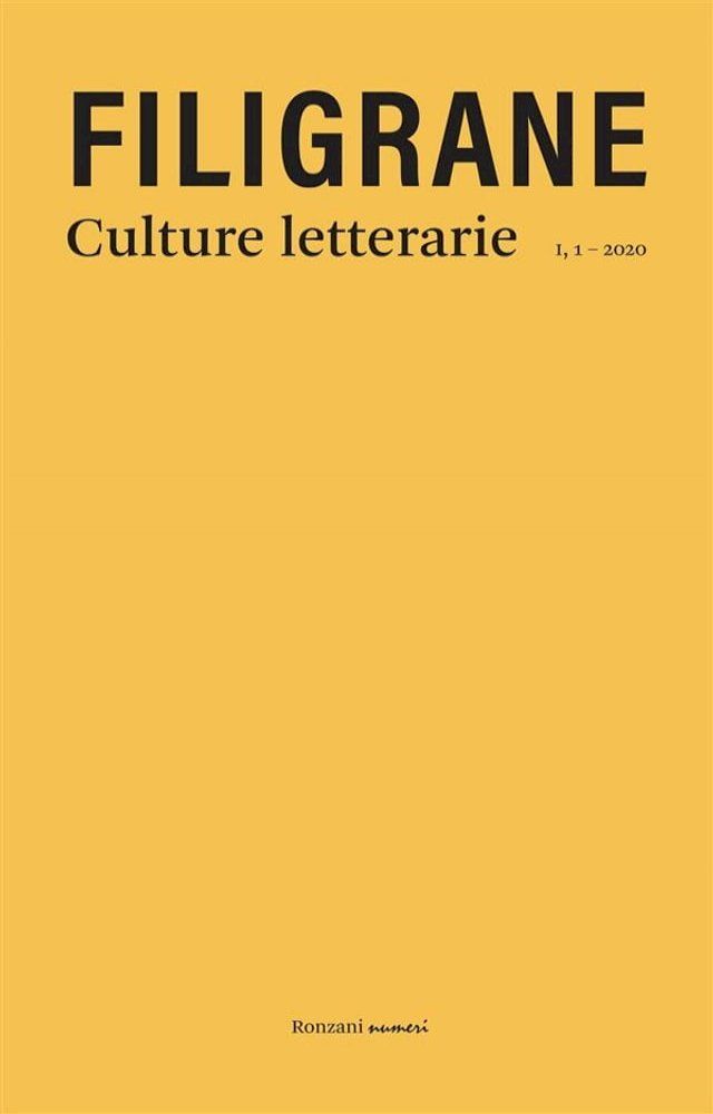  Filigrane. Culture letterarie(Kobo/電子書)