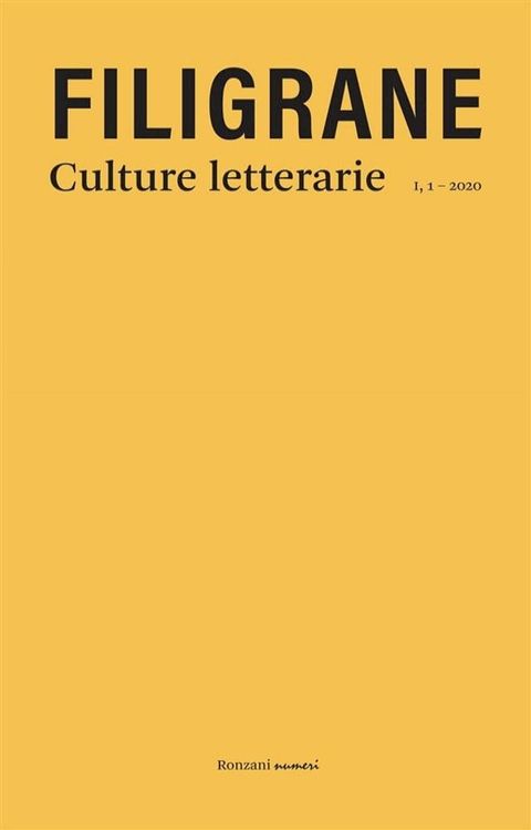 Filigrane. Culture letterarie(Kobo/電子書)