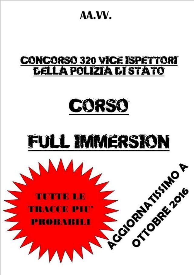  Corso Full Immersion Concorso Vice Ispettori Polizia di Stato(Kobo/電子書)