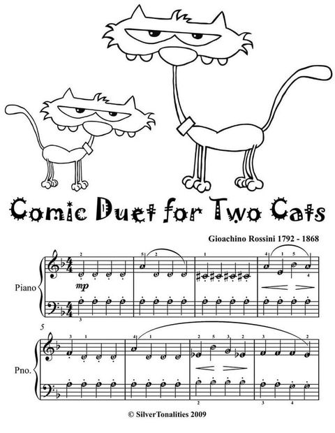 Comic Duet for Two Cats Easy Piano Sheet Music Tadpole Edition(Kobo/電子書)