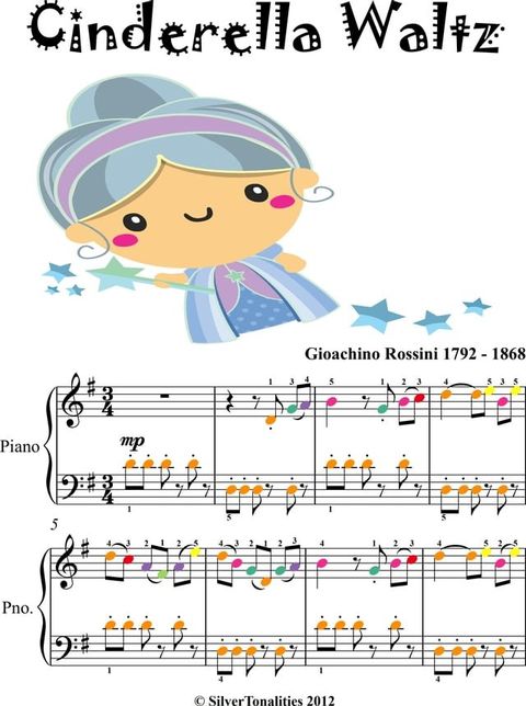 Cinderella Waltz Easy Piano Sheet Music with Colored Notes(Kobo/電子書)