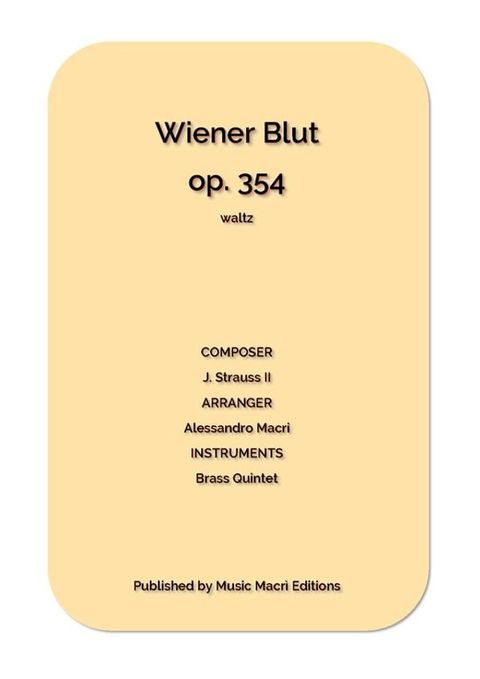 Wiener Blut op. 354 waltz(Kobo/電子書)