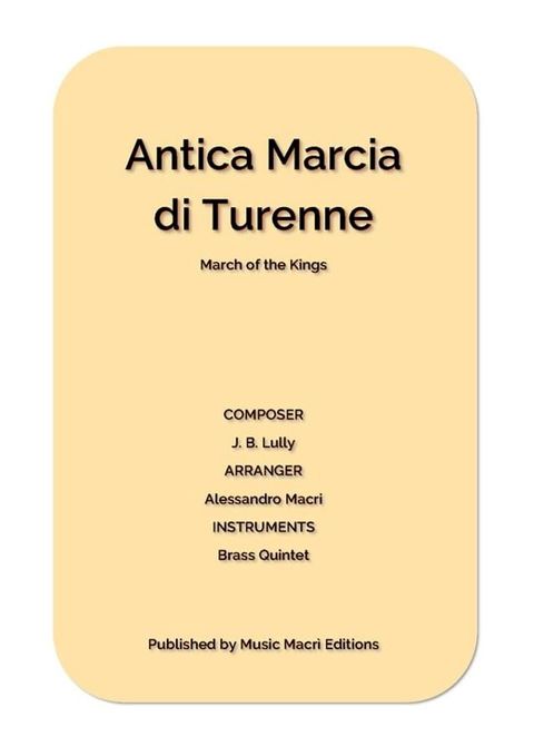 Antica Marcia di Turenne by J. B. Lully(Kobo/電子書)