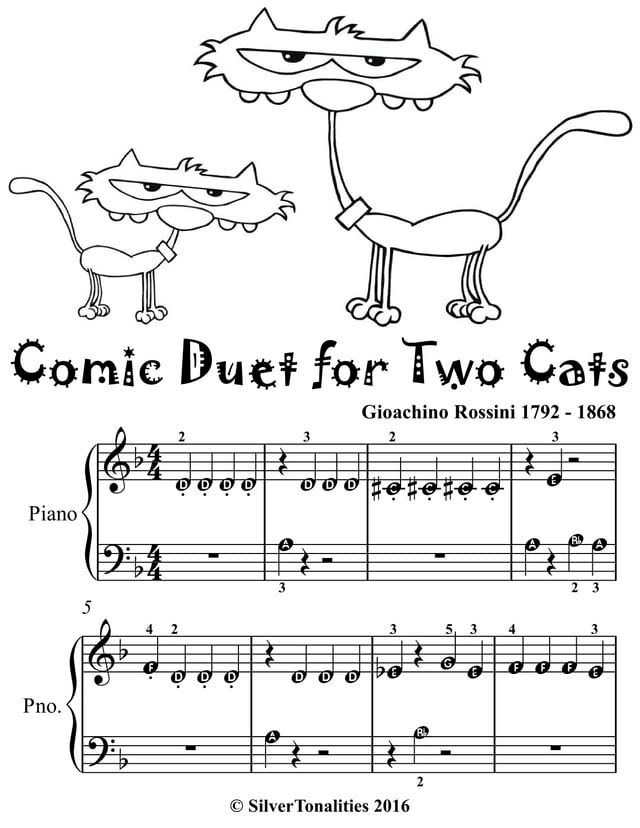  Comic Duet for Two Cats Beginner Piano Sheet Music Tadpole Edition(Kobo/電子書)