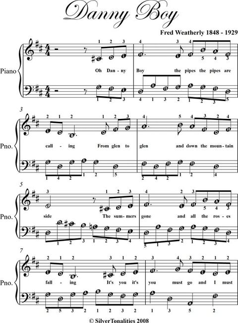 Danny Boy Easy Piano Sheet Music(Kobo/電子書)