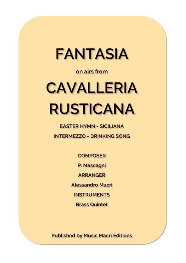  FANTASIA on airs from CAVALLERIA RUSTICANA(Kobo/電子書)