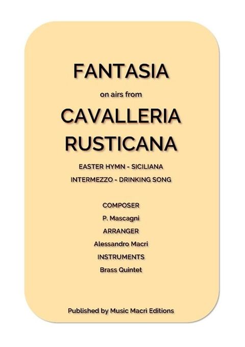 FANTASIA on airs from CAVALLERIA RUSTICANA(Kobo/電子書)