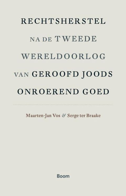 Rechtsherstel na de Tweede Wereldoorlog van geroofd Joods onroerend goed(Kobo/電子書)