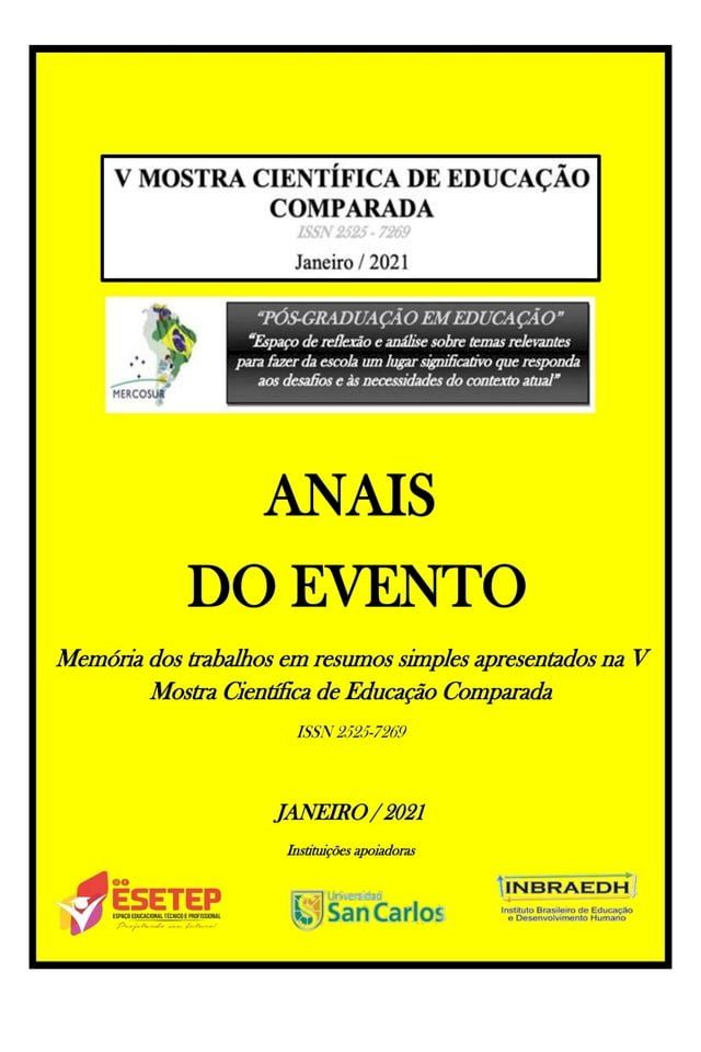  ANAIS DO EVENTO Mem&oacute;rias dos trabalhos em resumos simples apresentados na V Mostra Cient&iacute;fica de E(Kobo/電子書)