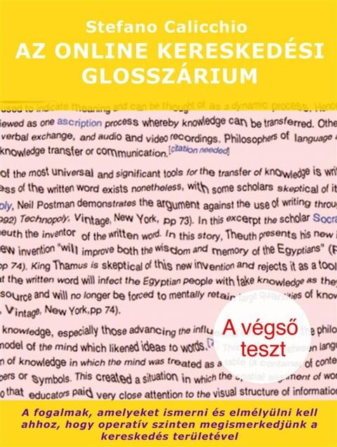 Az online keresked&eacute;si glossz&aacute;rium(Kobo/電子書)