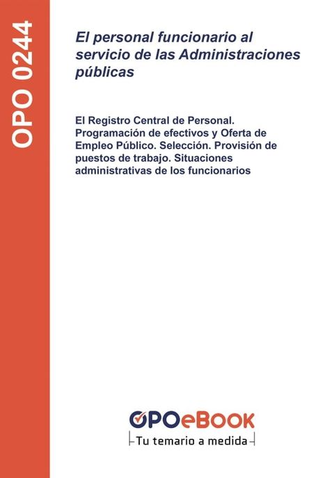 El personal funcionario al servicio de las Administraciones p&uacute;blicas(Kobo/電子書)