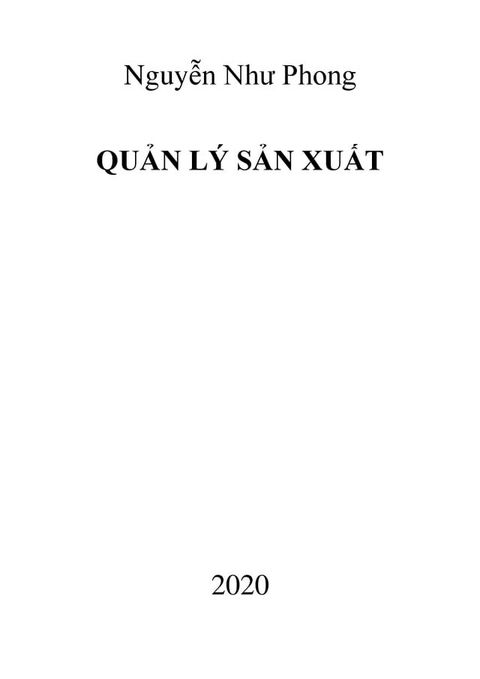 Quản L&yacute; Sản Xuất(Kobo/電子書)