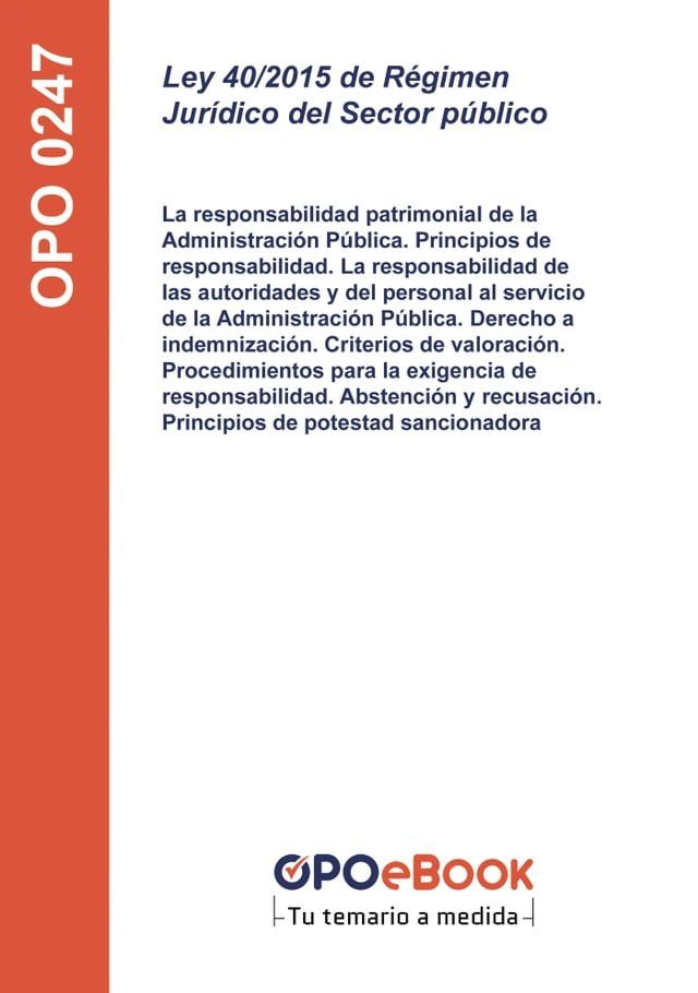  Ley 40/2015 de R&eacute;gimen Jur&iacute;dico del Sector P&uacute;blico(Kobo/電子書)