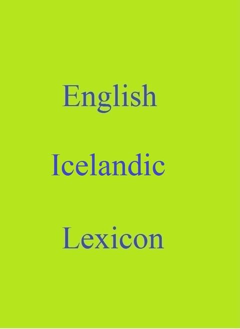 English Icelandic Lexicon(Kobo/電子書)