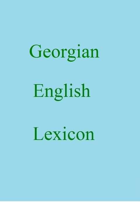 Georgian English Lexicon