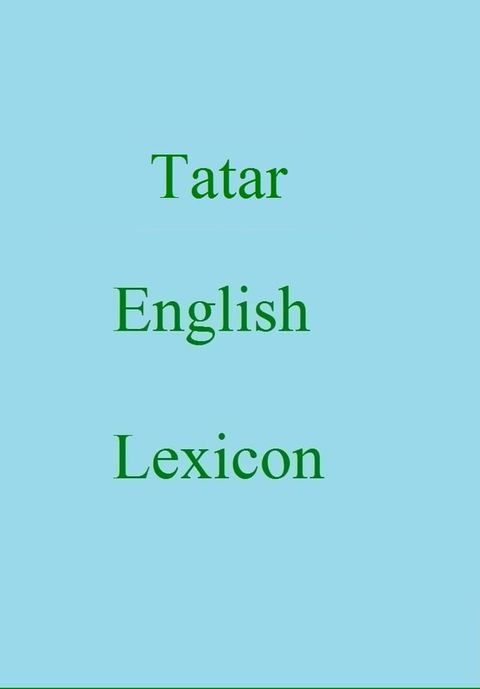 Tatar English Lexicon