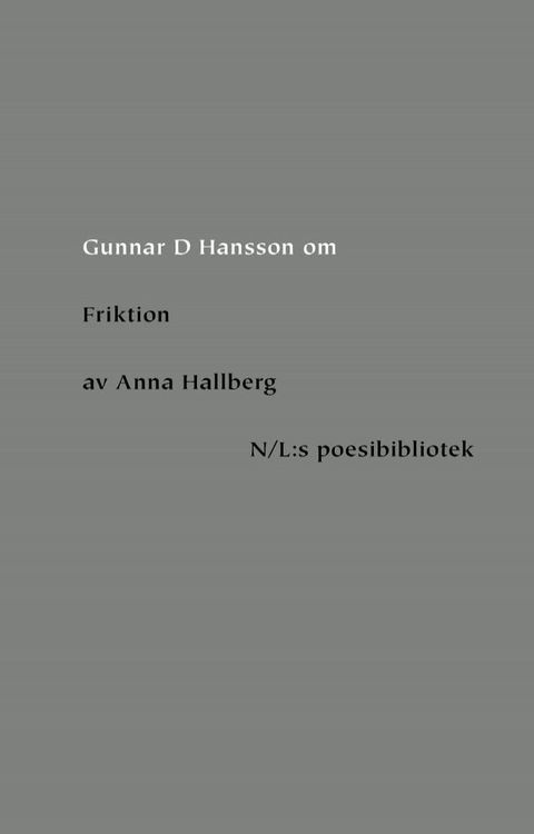 Om Friktion av Anna Hallberg(Kobo/電子書)